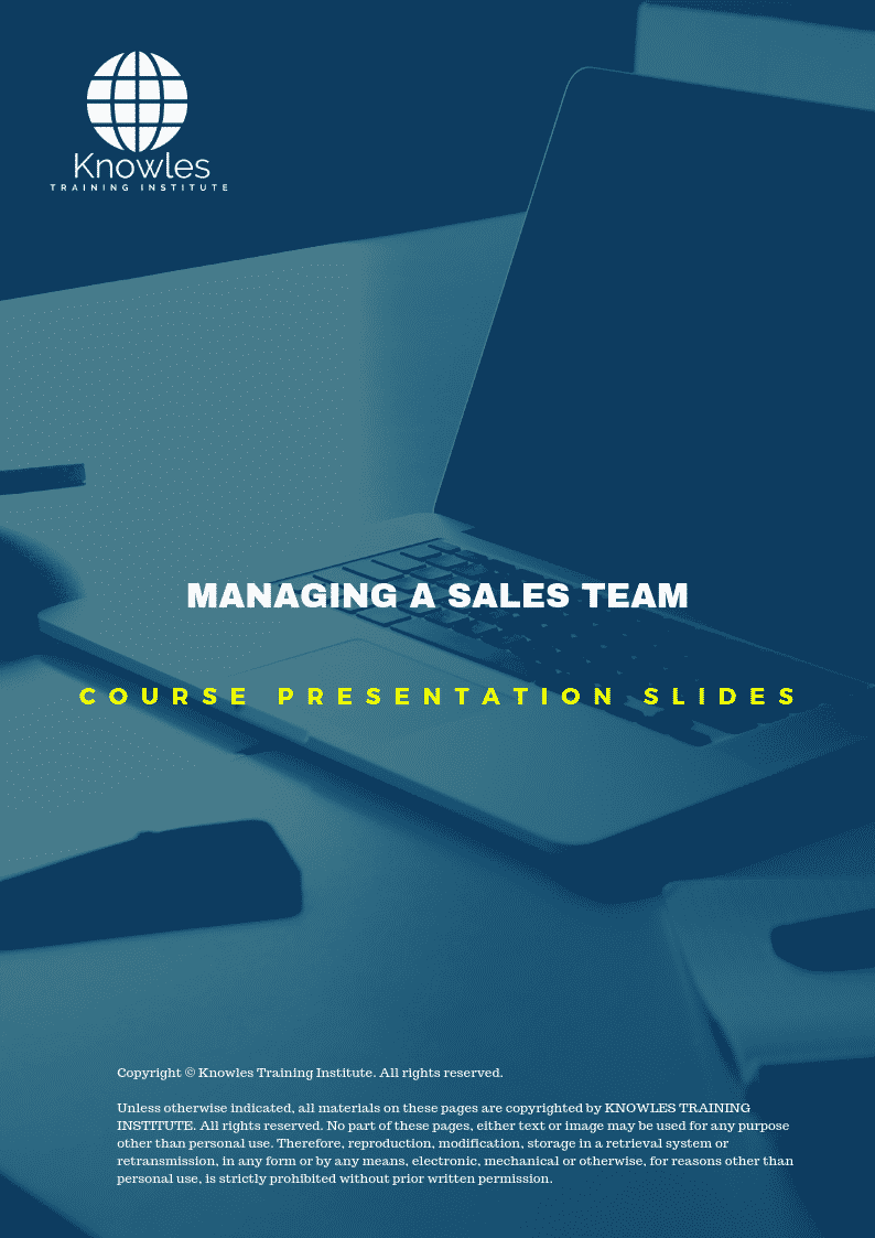 Managing A Sales Team in Mexico PPT Slides Used During Course