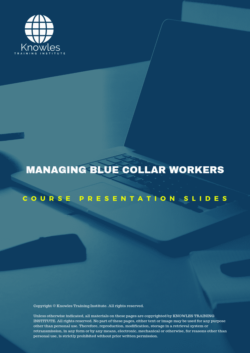 Managing Blue Collar Workers in Mexico PPT Slides Used During Course