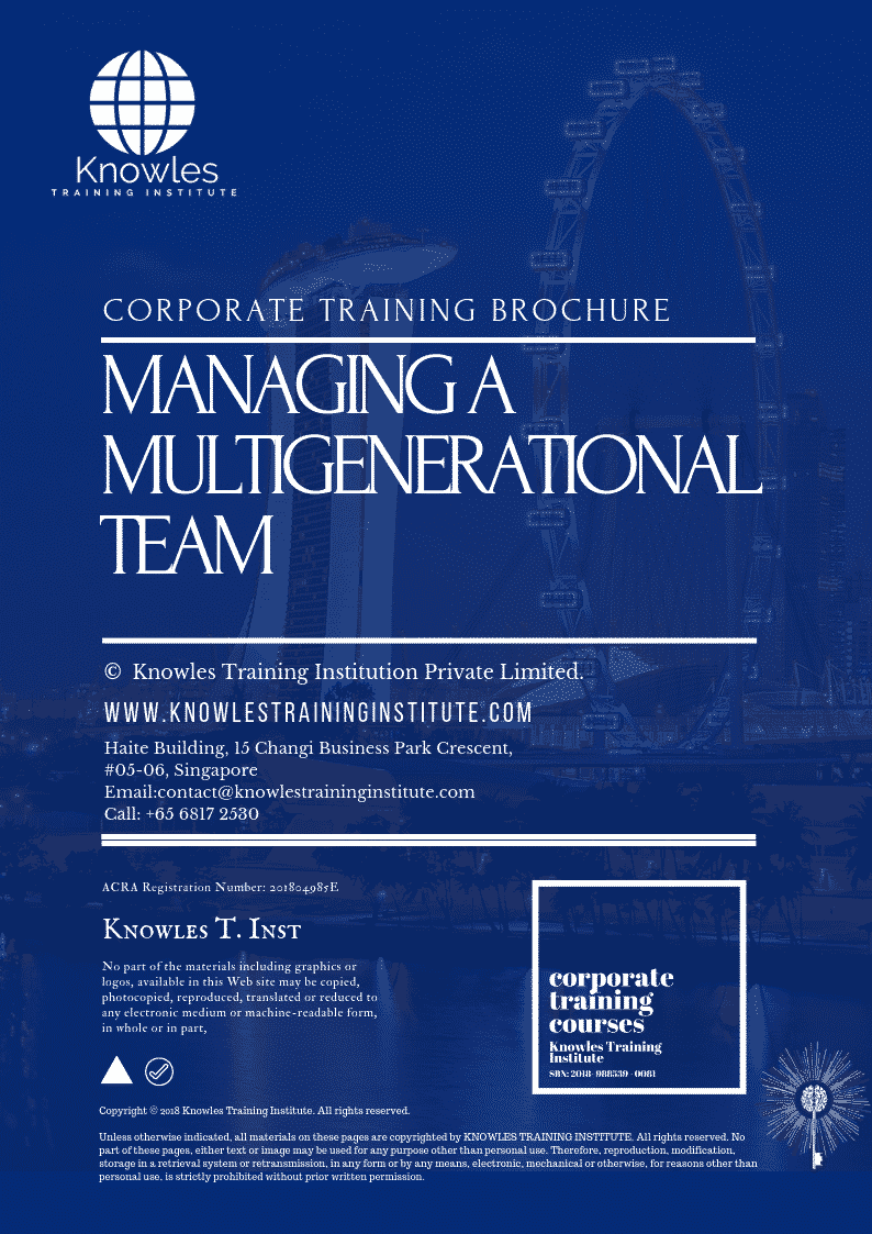 Managing a Multigenerational Team Training Course in Mexico Brochure