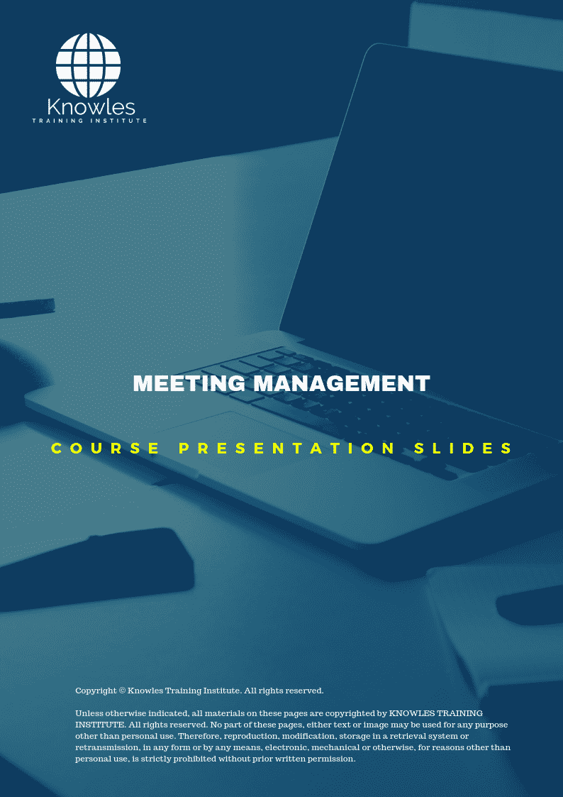 Meeting Management Training Course in Mexico Presentation Slide