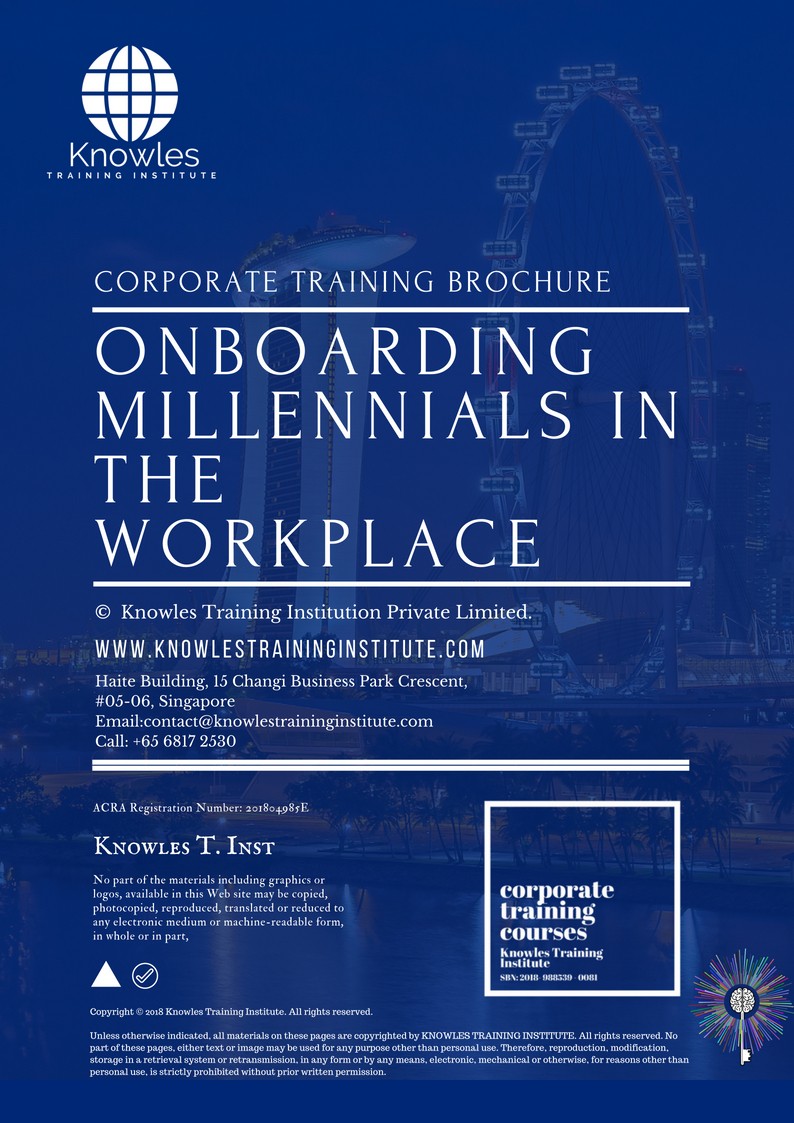 Onboarding Millennials In The Workplace Training Course in Mexico Brochure