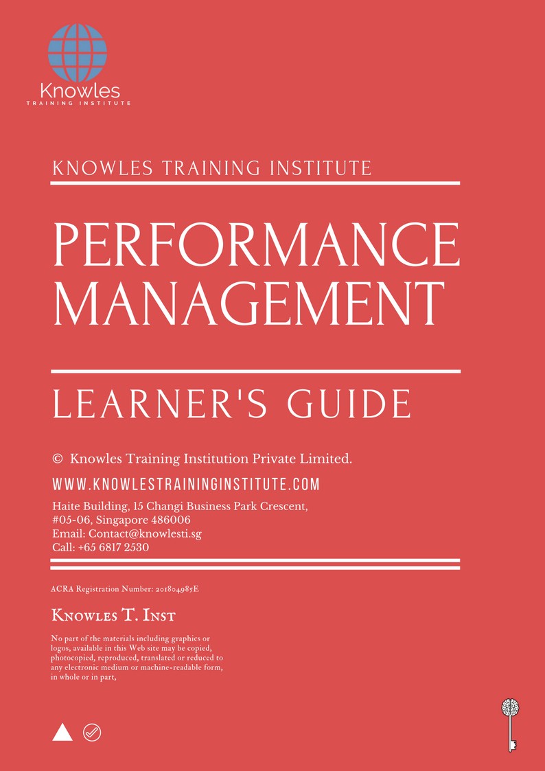 Performance Management Training Course in Mexico Learner’s Guide
