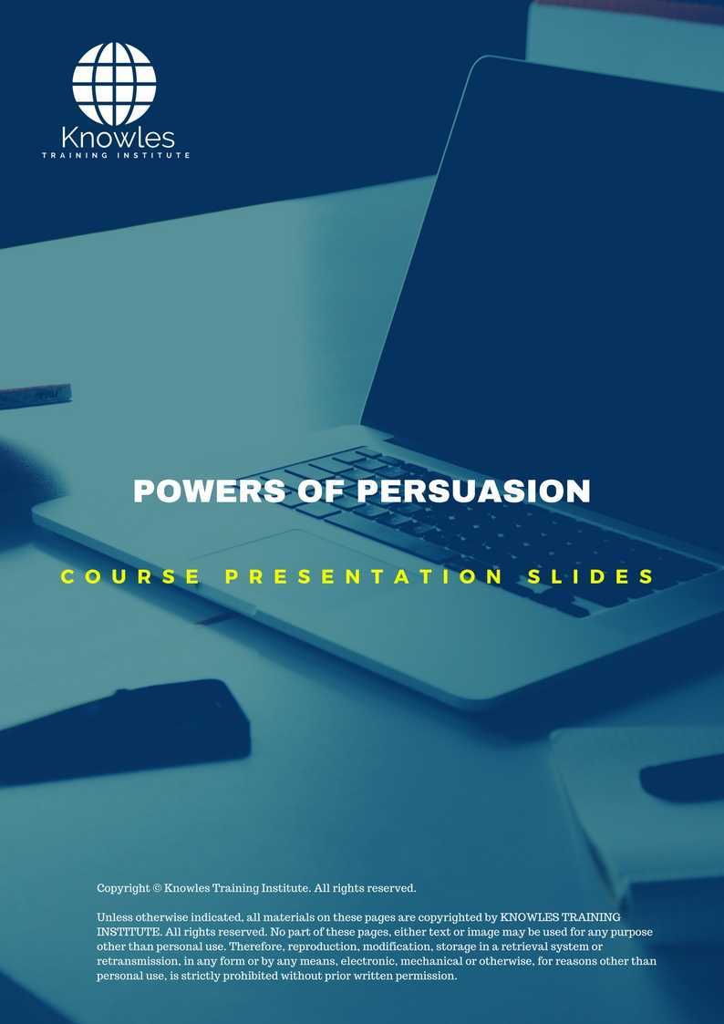 Powers Of Persuasion Training Course in Mexico Presentation Slides