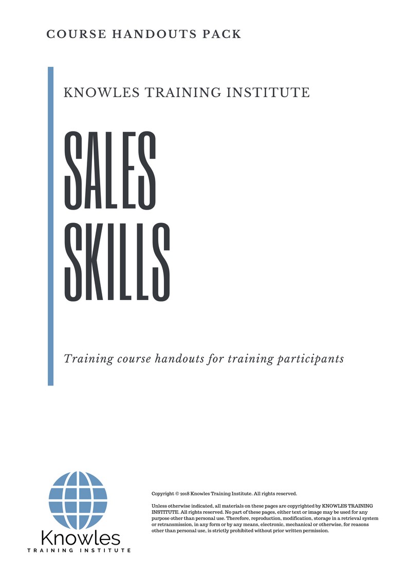 Sales Skills Course in Mexico Handouts