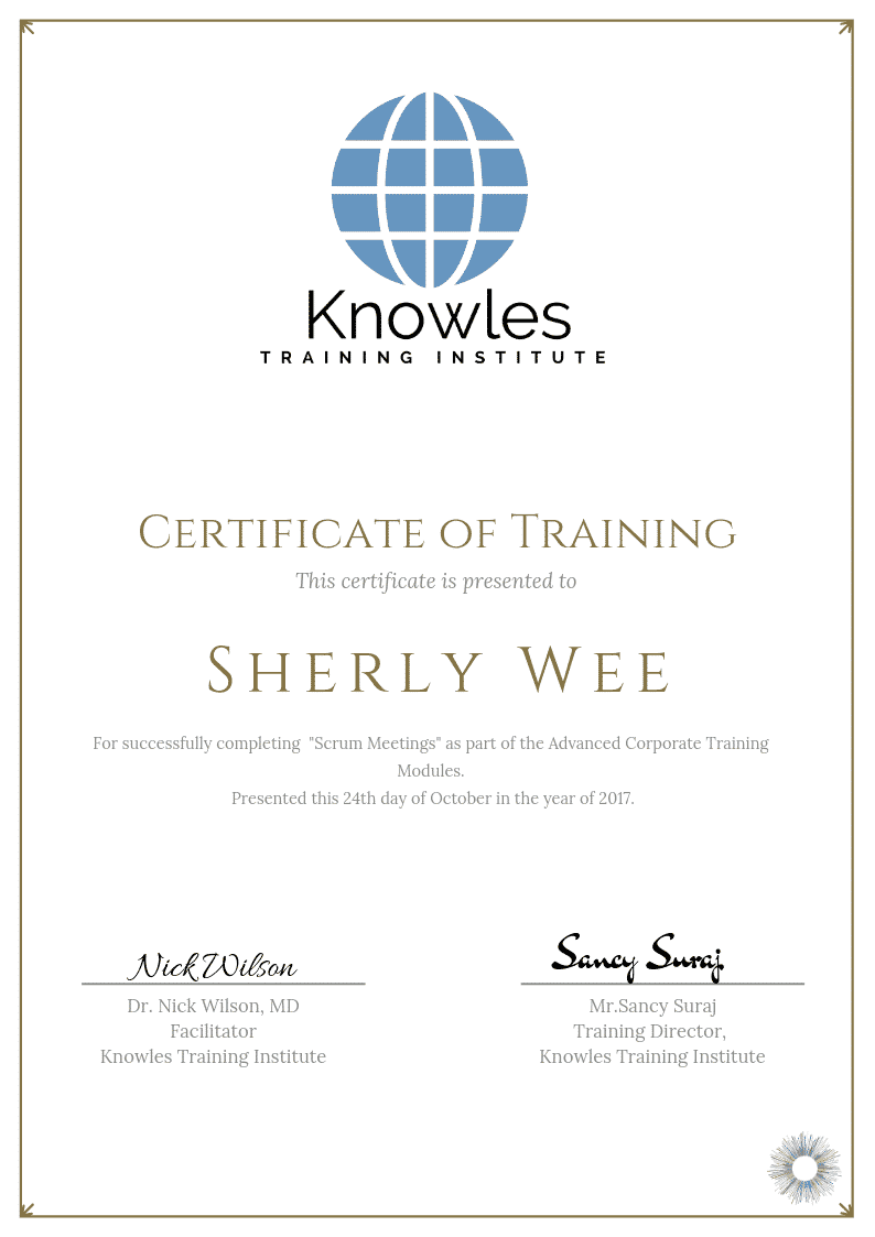 Scrum Meetings Training Course in Mexico Certification