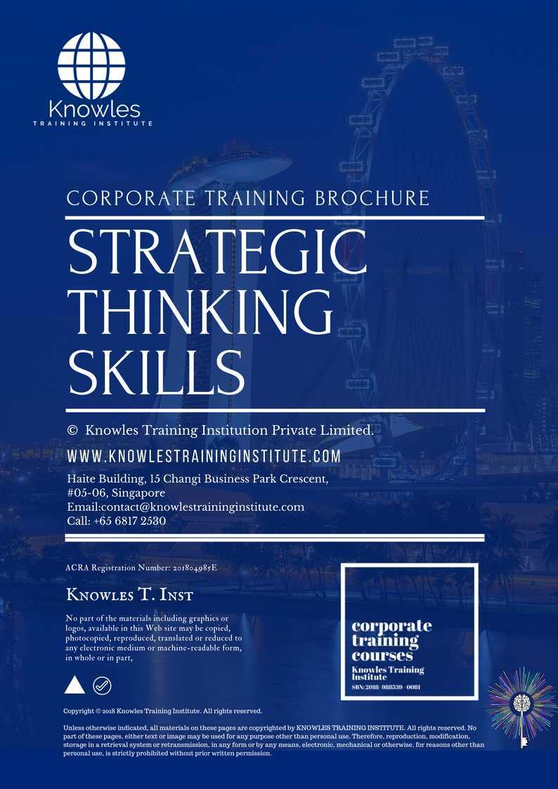 Strategic Thinking Skills Training Course in Mexico Brochure