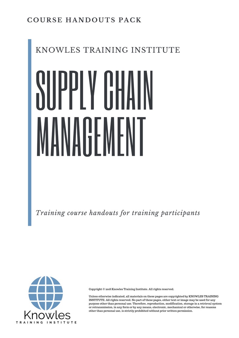 Supply Chain Management Training Course in Mexico Handouts