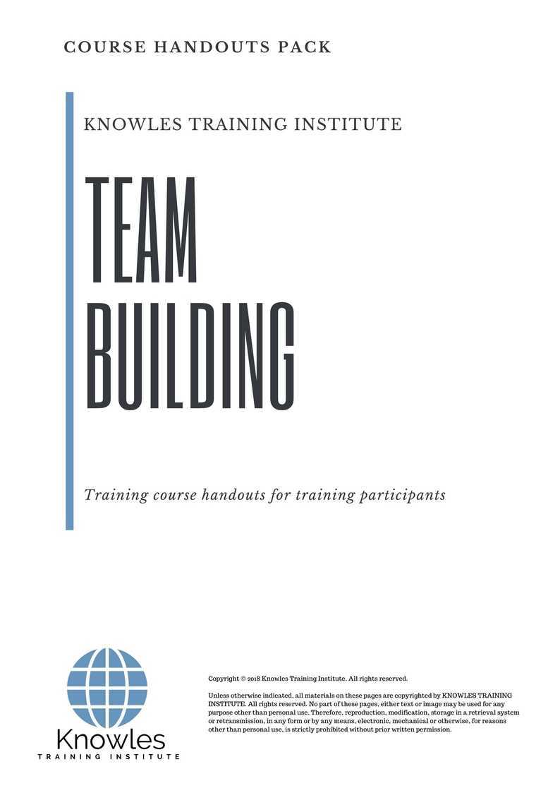 Team Building Training Course in Mexico Handouts