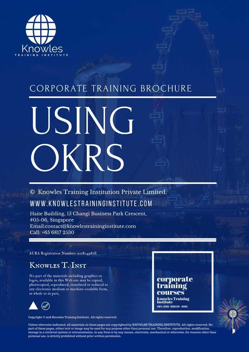 Using Okrs Training Course in Mexico Brochure