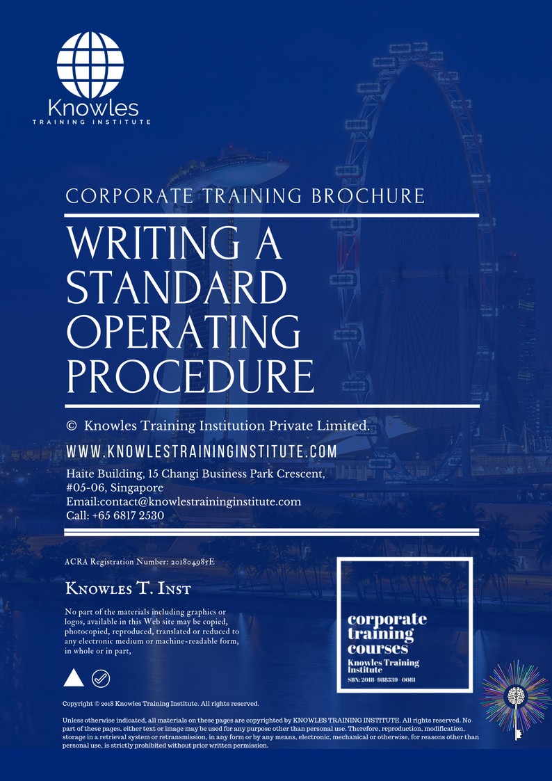 Writing A Standard Operating Procedure Training Course in Mexico brochure